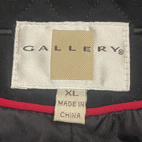 Gallery Women’s Black Coat Jacket Long Sleeve Collared Zip Up Pockets Si… - Picture 5 of 11